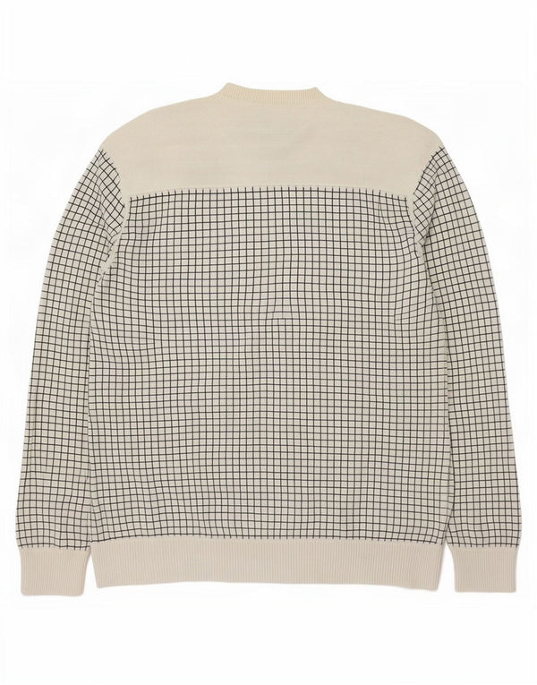 Jack & Jones Herre V-hals sweater XL Hvid ternet bomuld