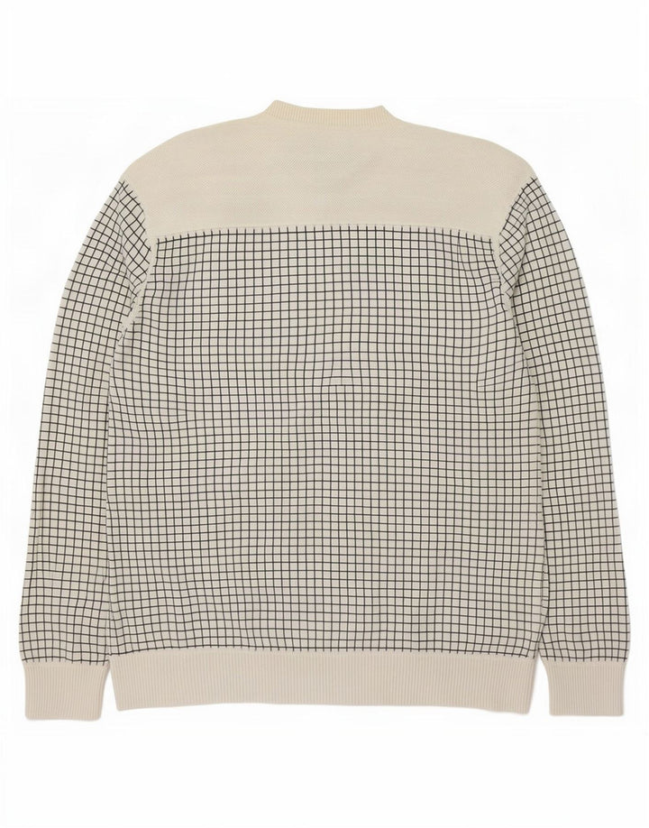 Jack & Jones Herre V-hals sweater XL Hvid ternet bomuld