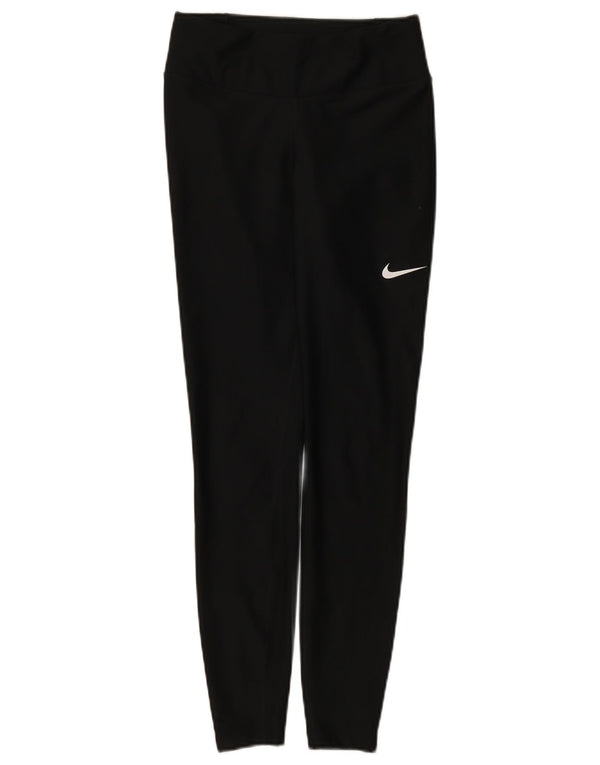 Nike Dame Dri Fit Leggings UK 6 XS Sort
