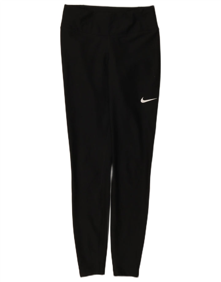Nike Dame Dri Fit Leggings UK 6 XS Sort