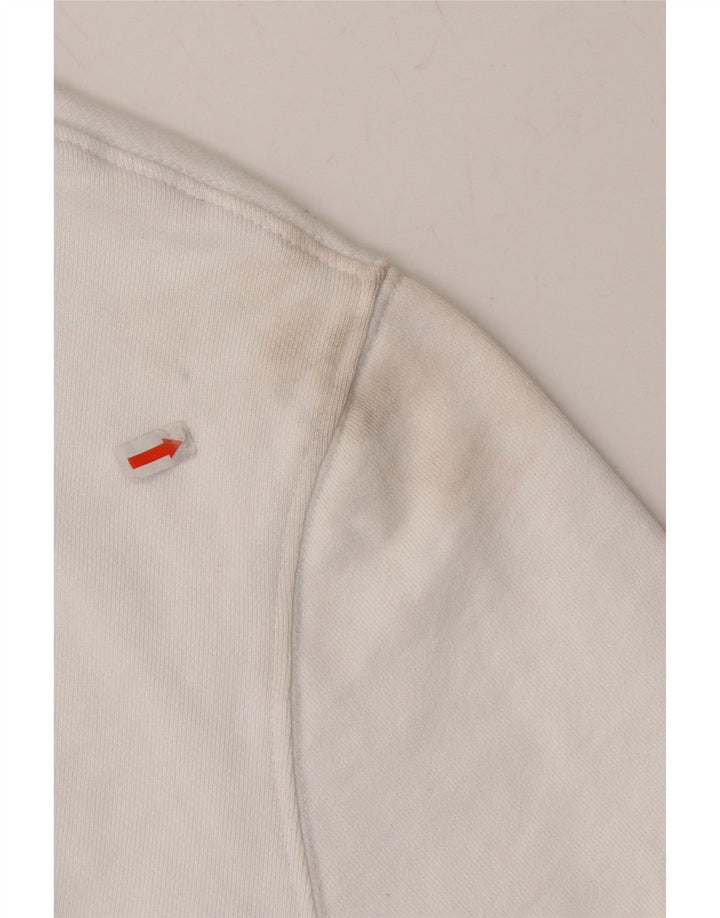LEVI'S Mens Graphic Hoodie Jumper Small White Cotton Vintage Levi's and Second-Hand Levi's from Messina Hembry 