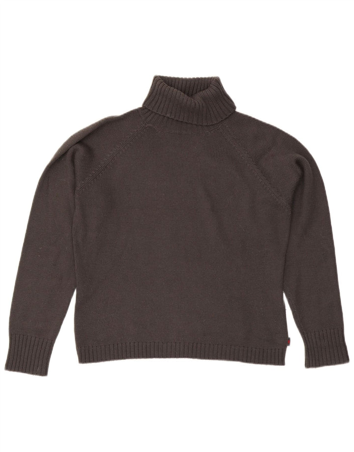 Kappa Dame Roll Neck Jumper Sweater UK 16 Large Grå Akryl