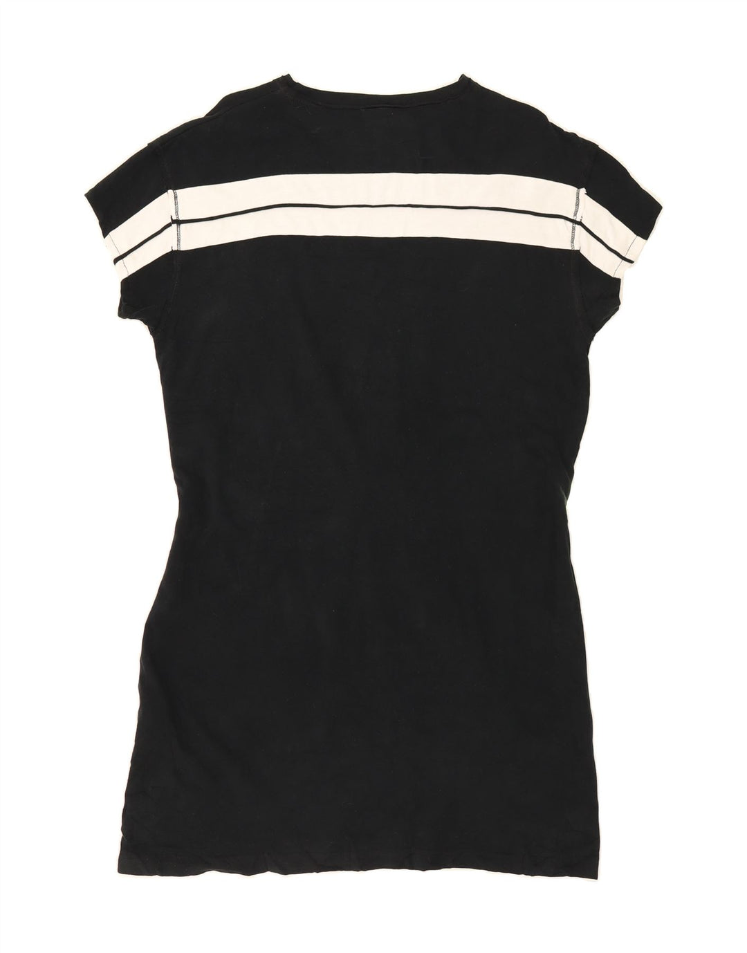 ELLESSE Womens Graphic T-Shirt Dress US 6 Medium Black Cotton Vintage Ellesse and Second-Hand Ellesse from Messina Hembry 