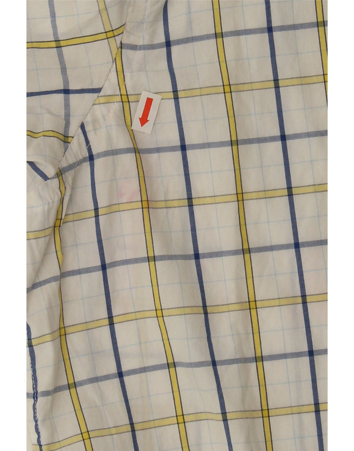 IZOD Mens Shirt Large White Check Cotton Vintage Izod and Second-Hand Izod from Messina Hembry 