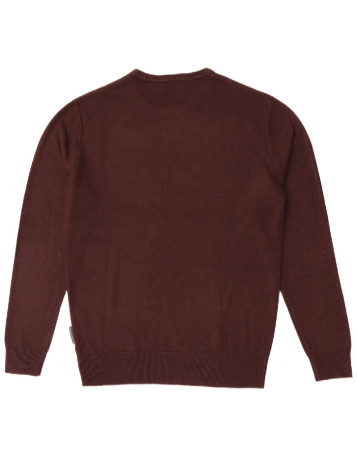 French Connection Herre Regular Fit Crew Neck Jumper Sweater Medium Maroon
