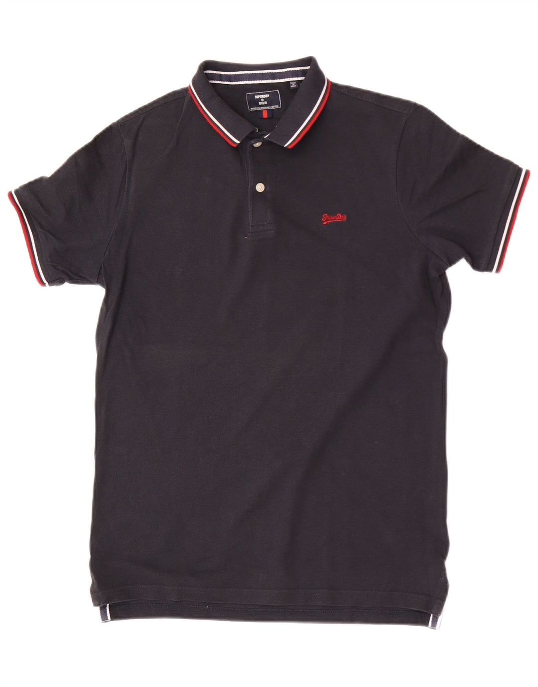 Superdry Herre Regular Fit Polo Shirt Lille marineblå bomuld