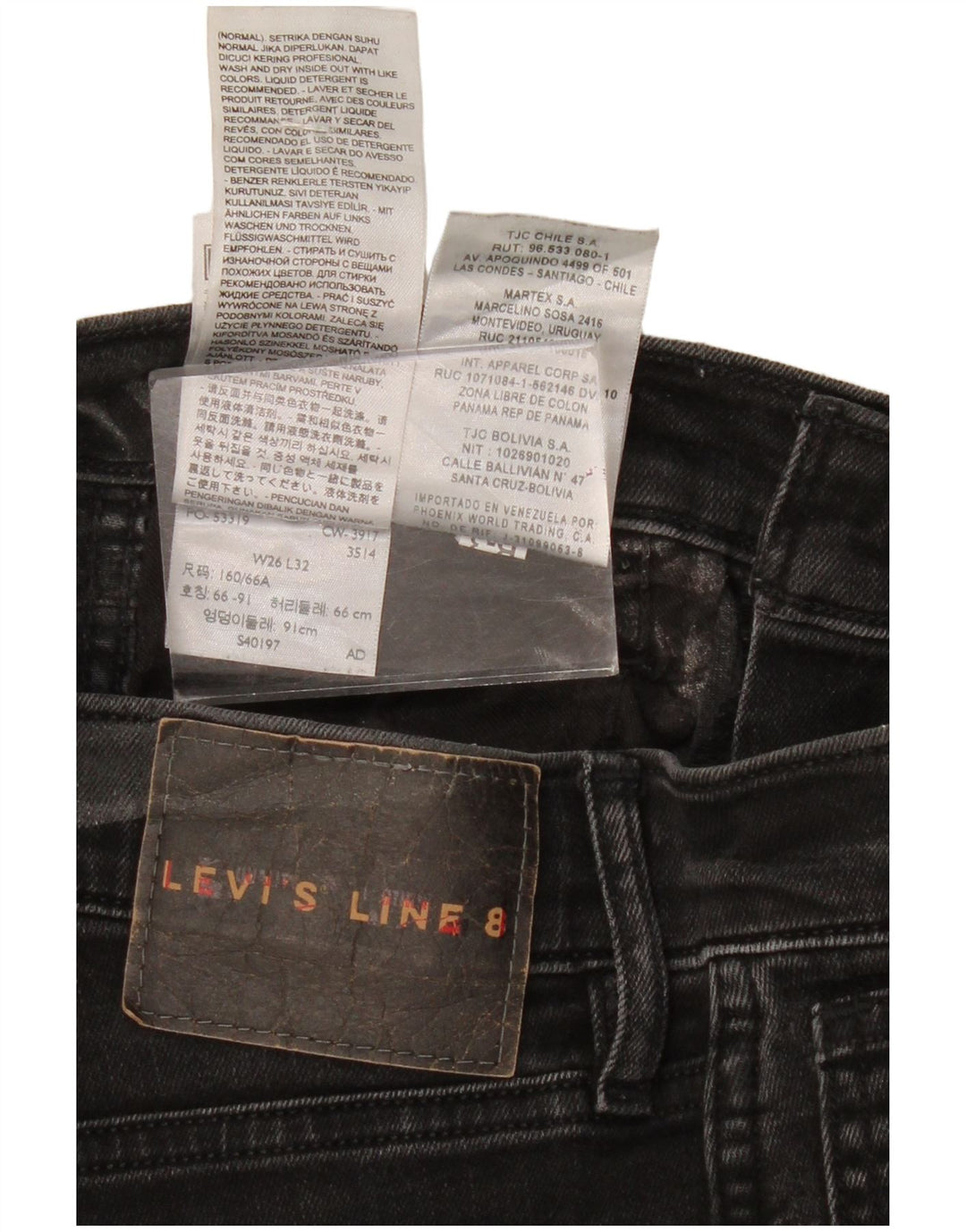 LEVI'S Skinny Jeans til kvinder W26 L28 Sort bomuld