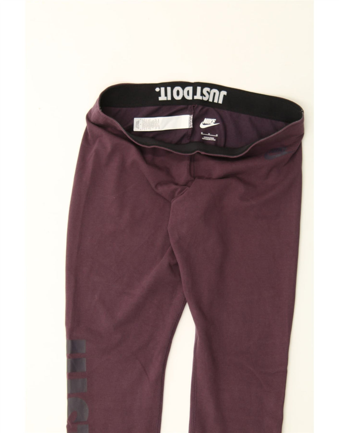 NIKE Womens Graphic Leggings UK 14 Medium  Purple Cotton Vintage Nike and Second-Hand Nike from Messina Hembry 