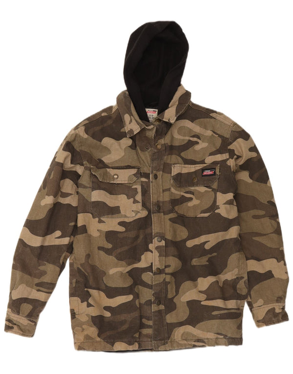 Dickies Lumberjack-skjorte med hætte til mænd UK 34/36 Small Khaki Camouflage Bomuld