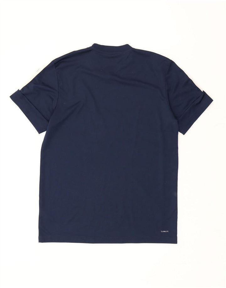 Adidas grafisk t-shirt til mænd, medium marineblå polyester
