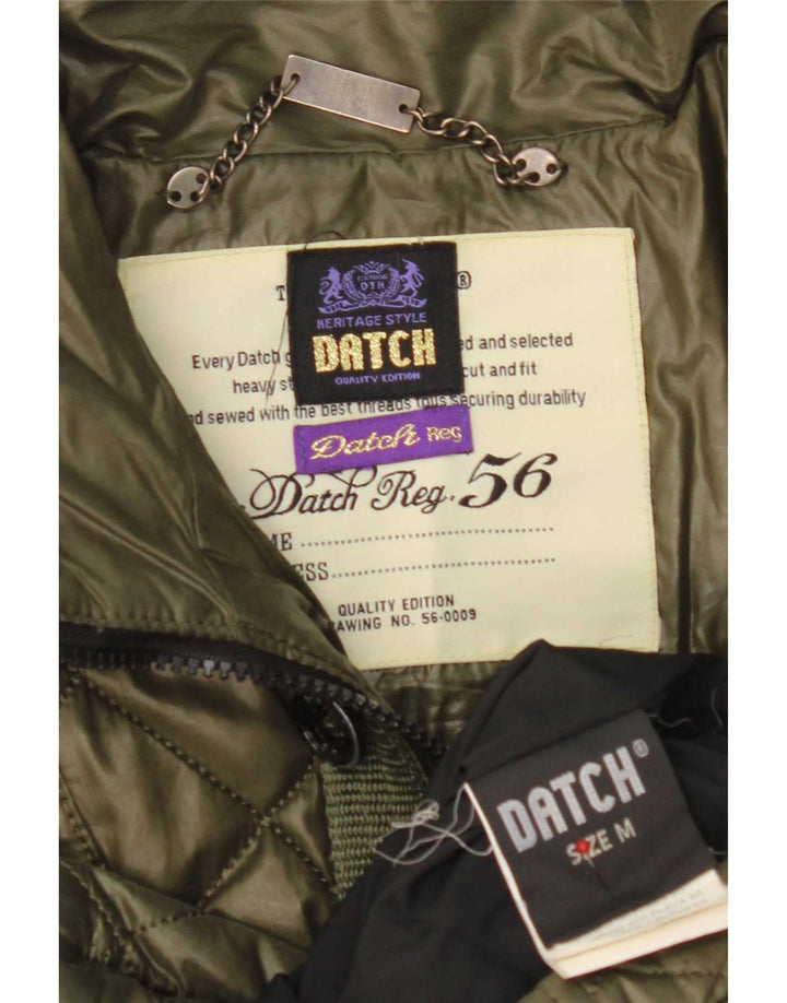 Datch Herre Quiltet Jakke UK 38 Medium Khaki Polyester
