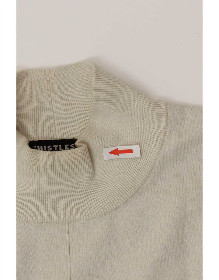Whistle Dame Turtle Neck Jumper Sweater UK 12 Medium Beige