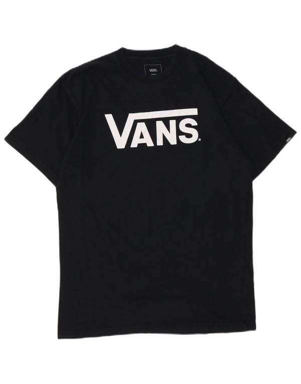 Vans Herre Classic Fit Grafisk T-Shirt Top Medium Sort Bomuld