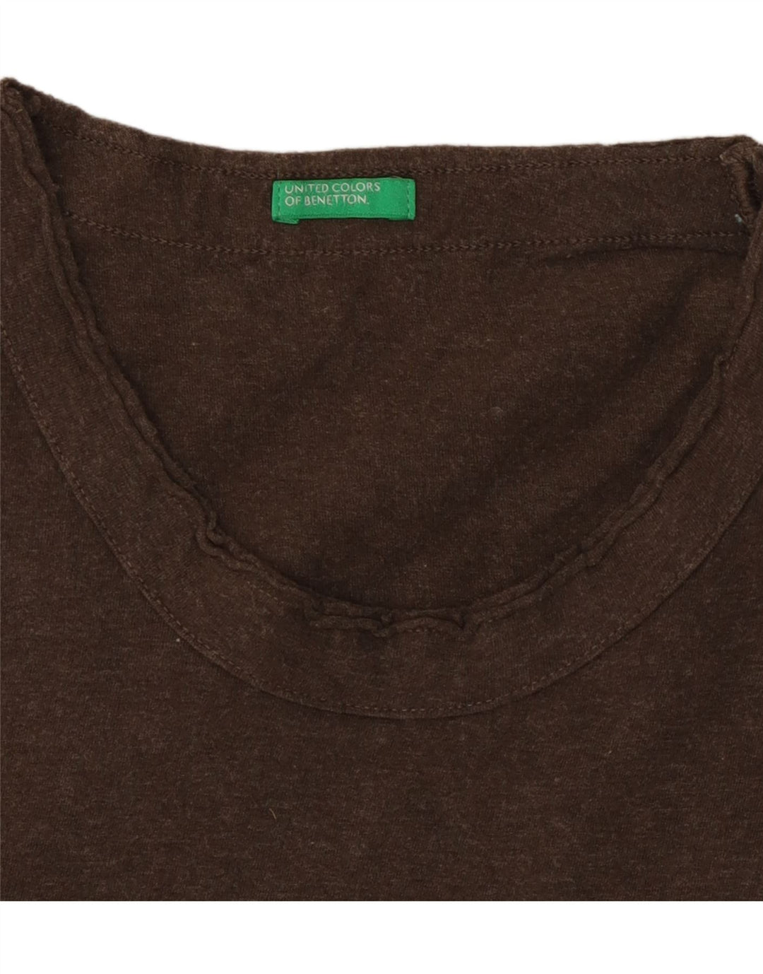 BENETTON Herre T-Shirt Top Medium Brun