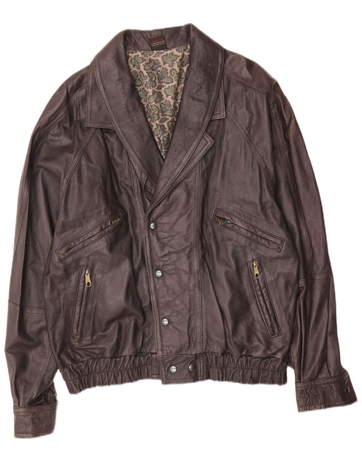 Vintage herre læderjakke UK 40 Stor brunt læder