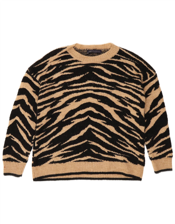 Marks & Spencer Dame Boat Neck Jumper Sweater UK 10 Small Black