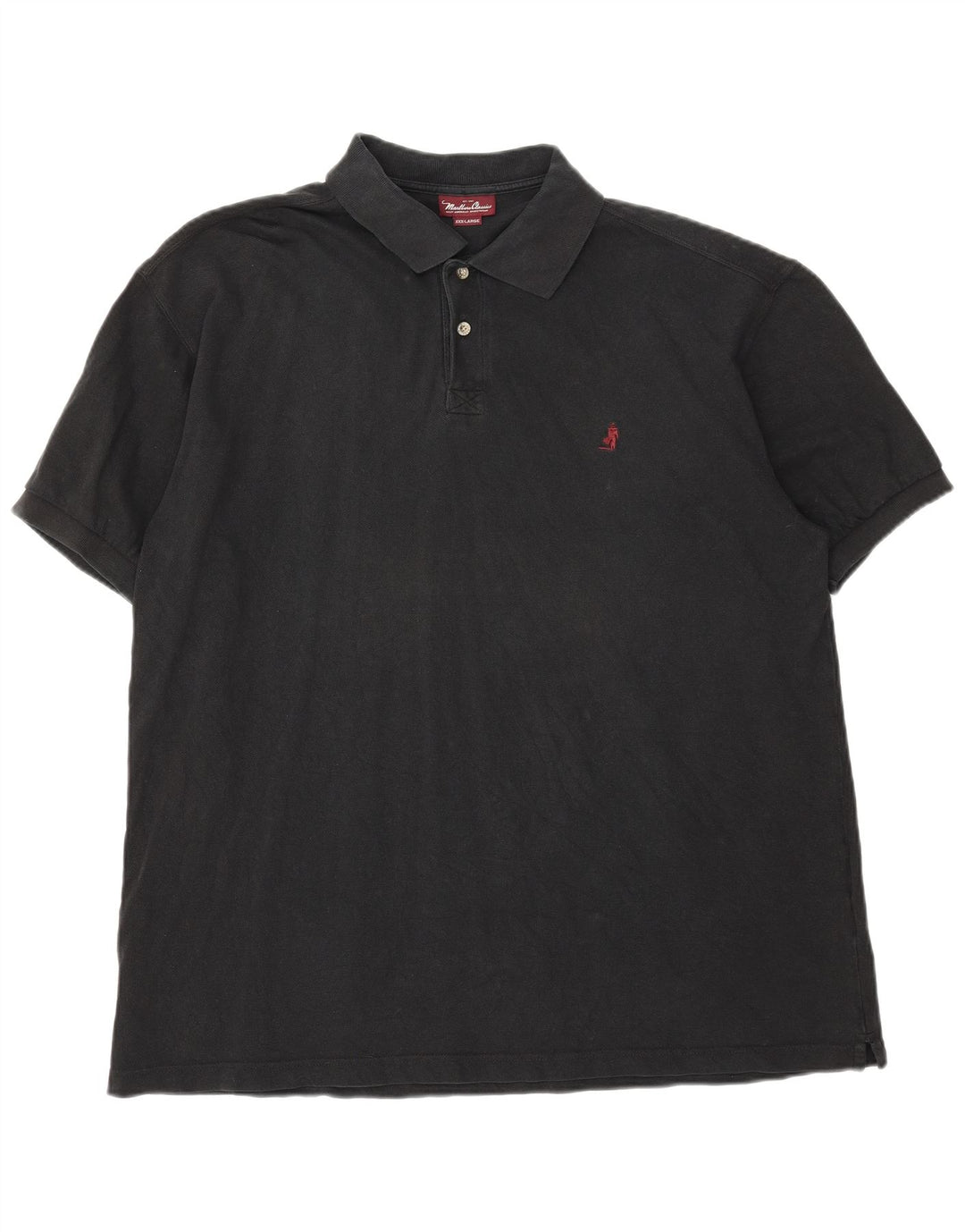 MARLBORO CLASSICS Mens Polo Shirt 3XL Black Cotton