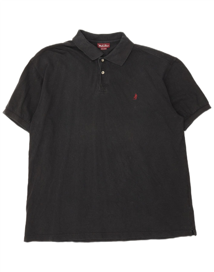 MARLBORO CLASSICS Mens Polo Shirt 3XL Black Cotton