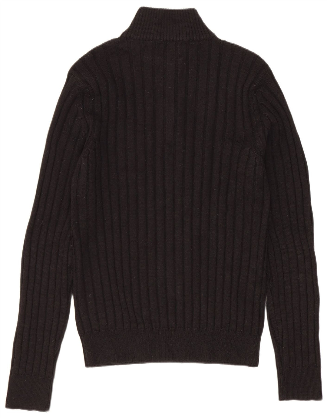 Rifle Herre Zip Neck Jumper Sweater Medium Sort Merino Uld