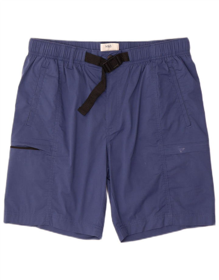 Marks & Spencer Herre Cargo Shorts W36 Large Blue Cotton