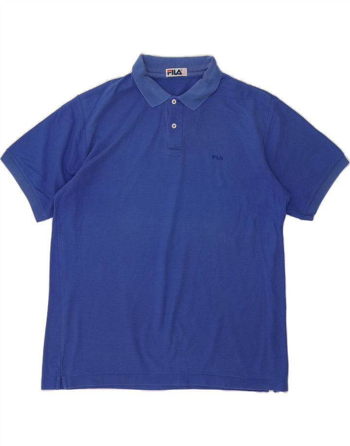 FILA Mens Polo Shirt IT 56 2XL Blue Vintage Fila and Second-Hand Fila from Messina Hembry 