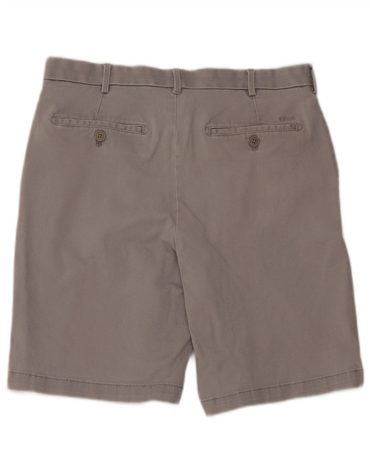 IZOD Herre Salt Water Chino Shorts W32 Medium Grey Bomuld