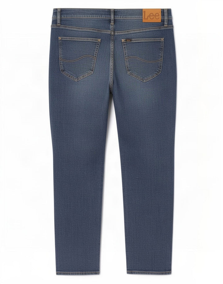 Lee Herre West Straight Jeans W32 L30 Blå Bomuld