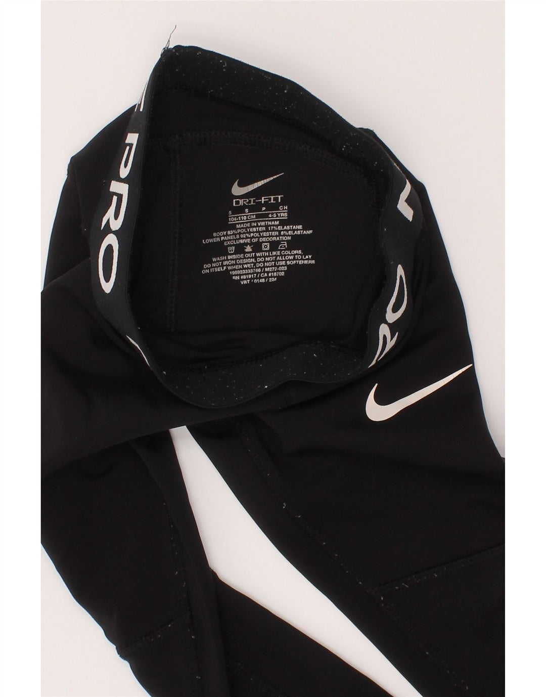 Nike piger Dri Fit grafiske leggings 4-5 år lille sort polyester