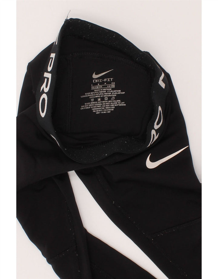 Nike piger Dri Fit grafiske leggings 4-5 år lille sort polyester