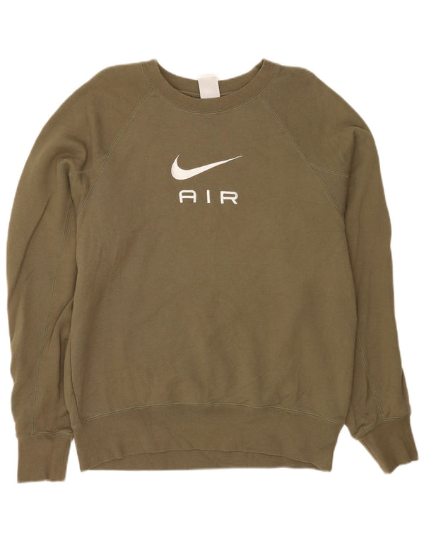 Nike Herre grafisk sweatshirt Jumper Large Khaki Bomuld