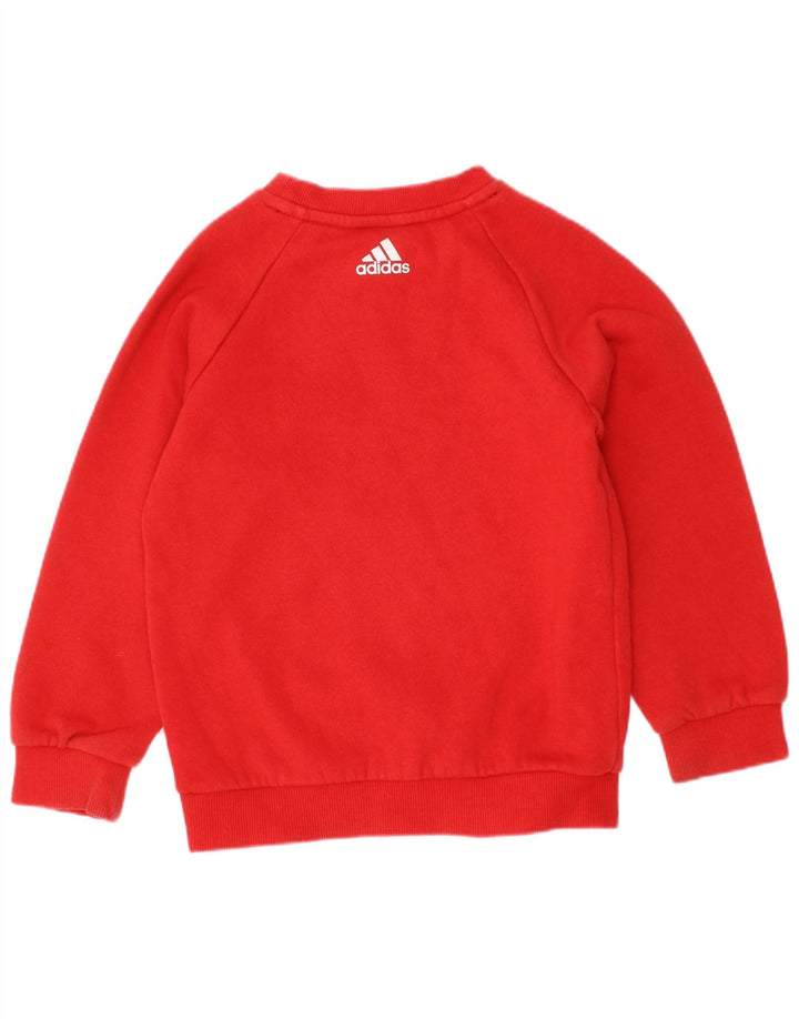 Adidas Boys Graphic Sweatshirt Jumper 2-3 år Rød Bomuld