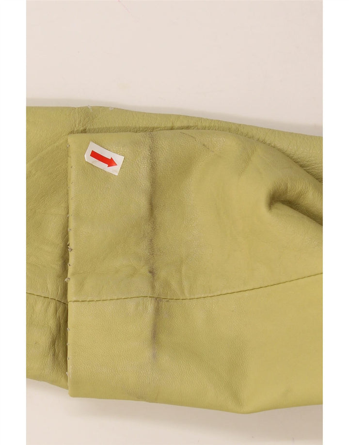 LAURA ASHLEY Womens 3 Button Blazer Jacket UK 14 Medium Yellow Leather Vintage Laura Ashley and Second-Hand Laura Ashley from Messina Hembry 