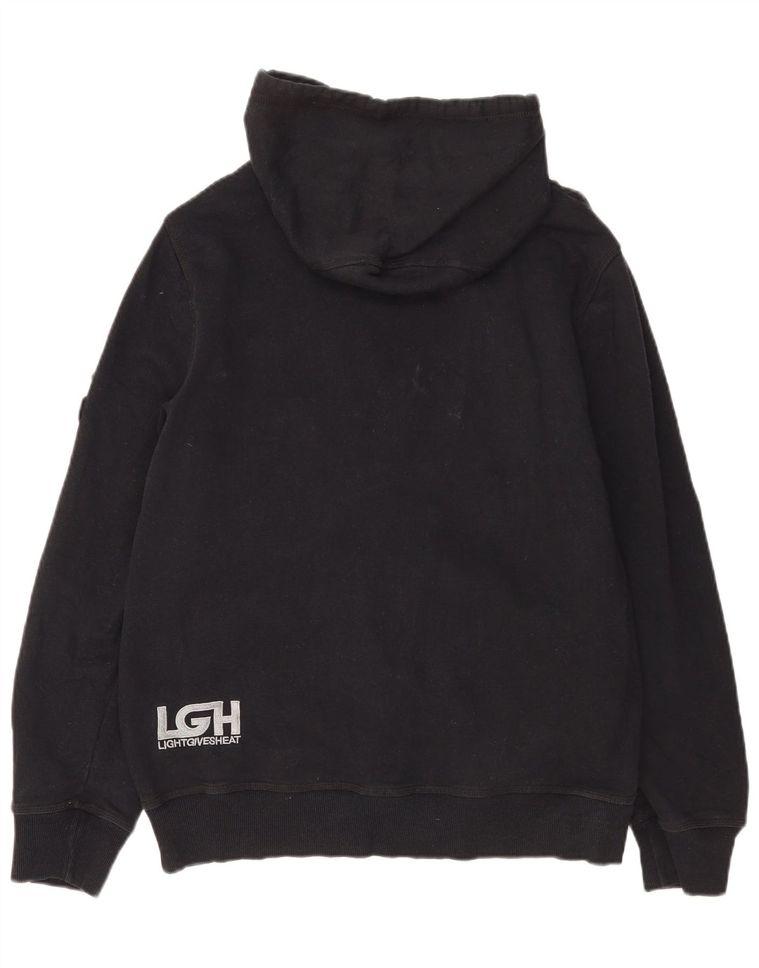 Hurley Herre grafisk hættetrøje med lynlås mellem sort bomuld