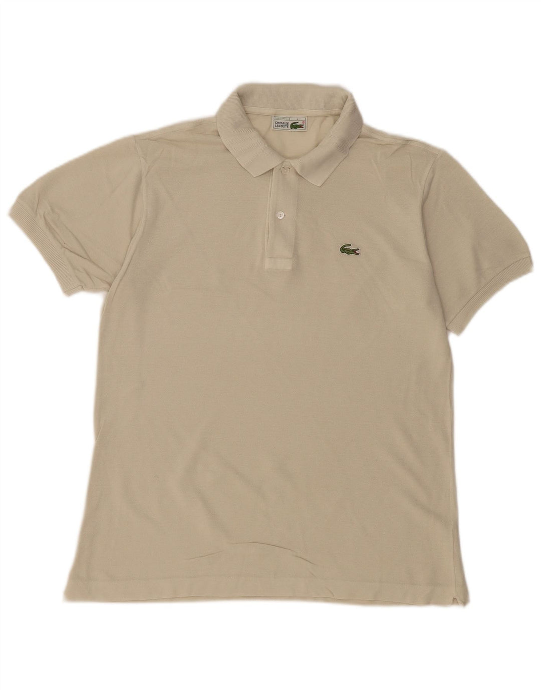 Lacoste Polo skjorte til mænd størrelse 4 Medium Beige Bomuld