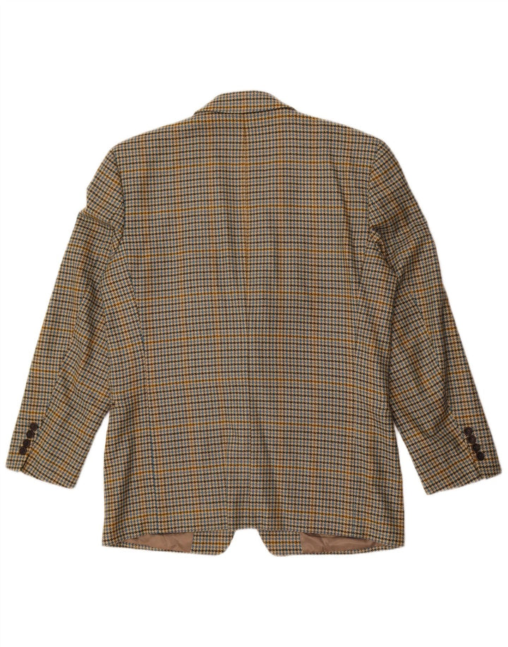 Ermenegildo Zegna Herre Blazer Jakke EU 50 Medium Khaki Houndstooth