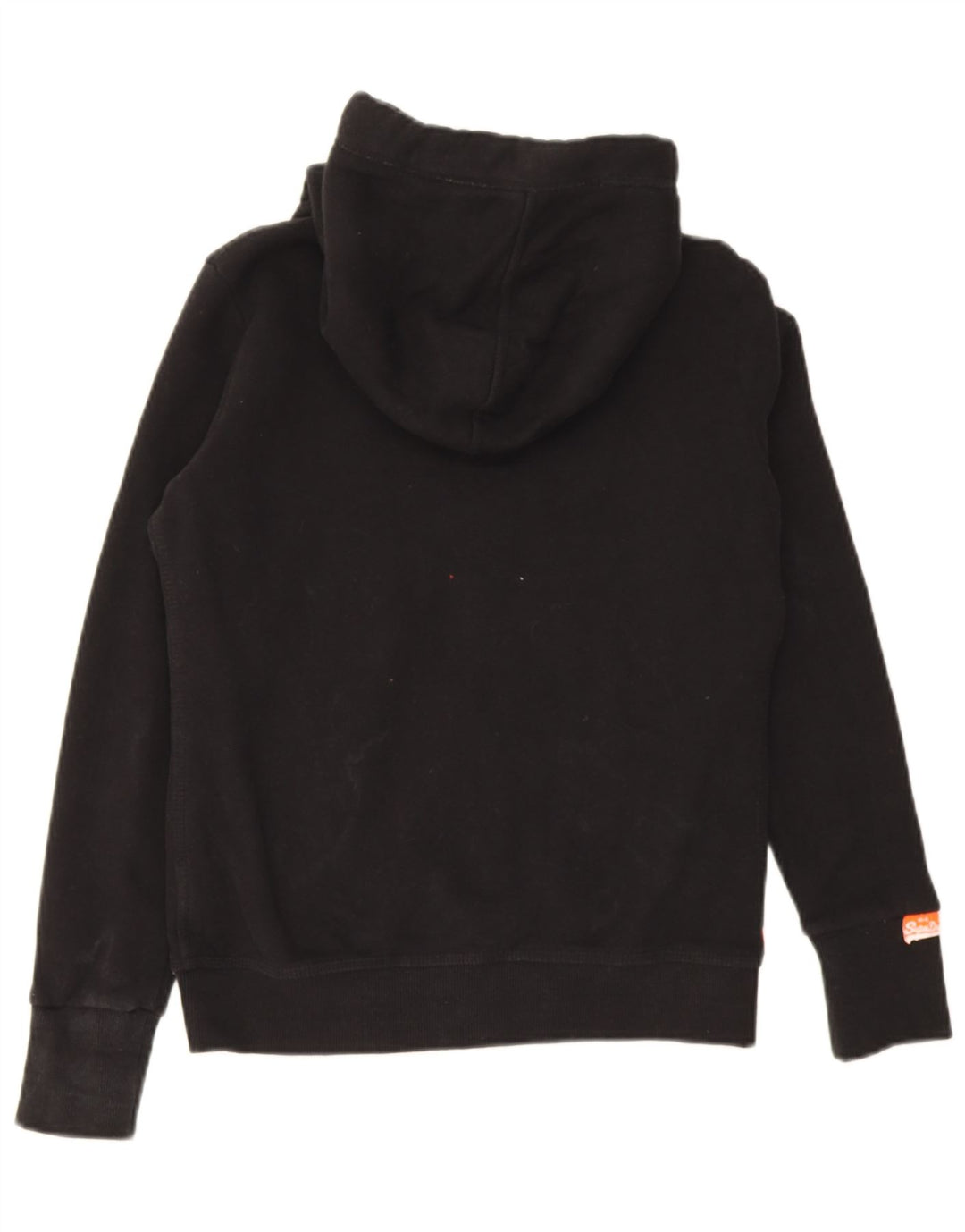 Superdry hættetrøje til kvinder med lynlås UK 14 Medium Sort bomuld