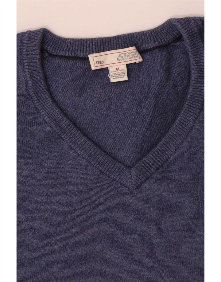 Gap Herre V-hals sweater mellemblå bomuld