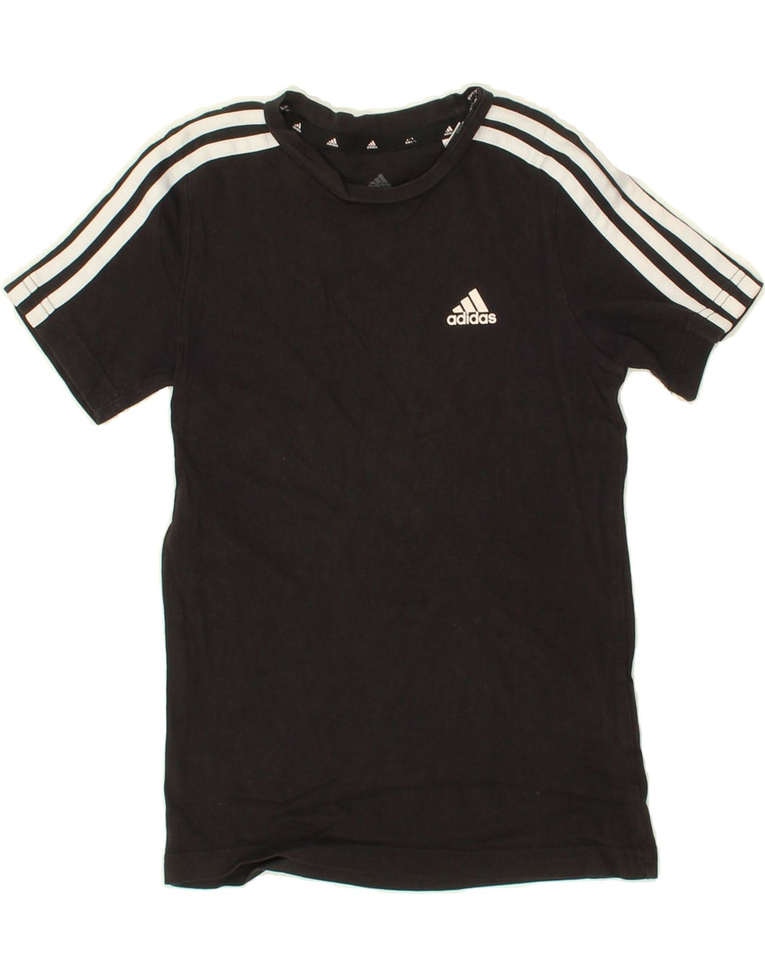 ADIDAS Boys T-Shirt Top 7-8 Years Black Cotton Vintage Adidas and Second-Hand Adidas from Messina Hembry 