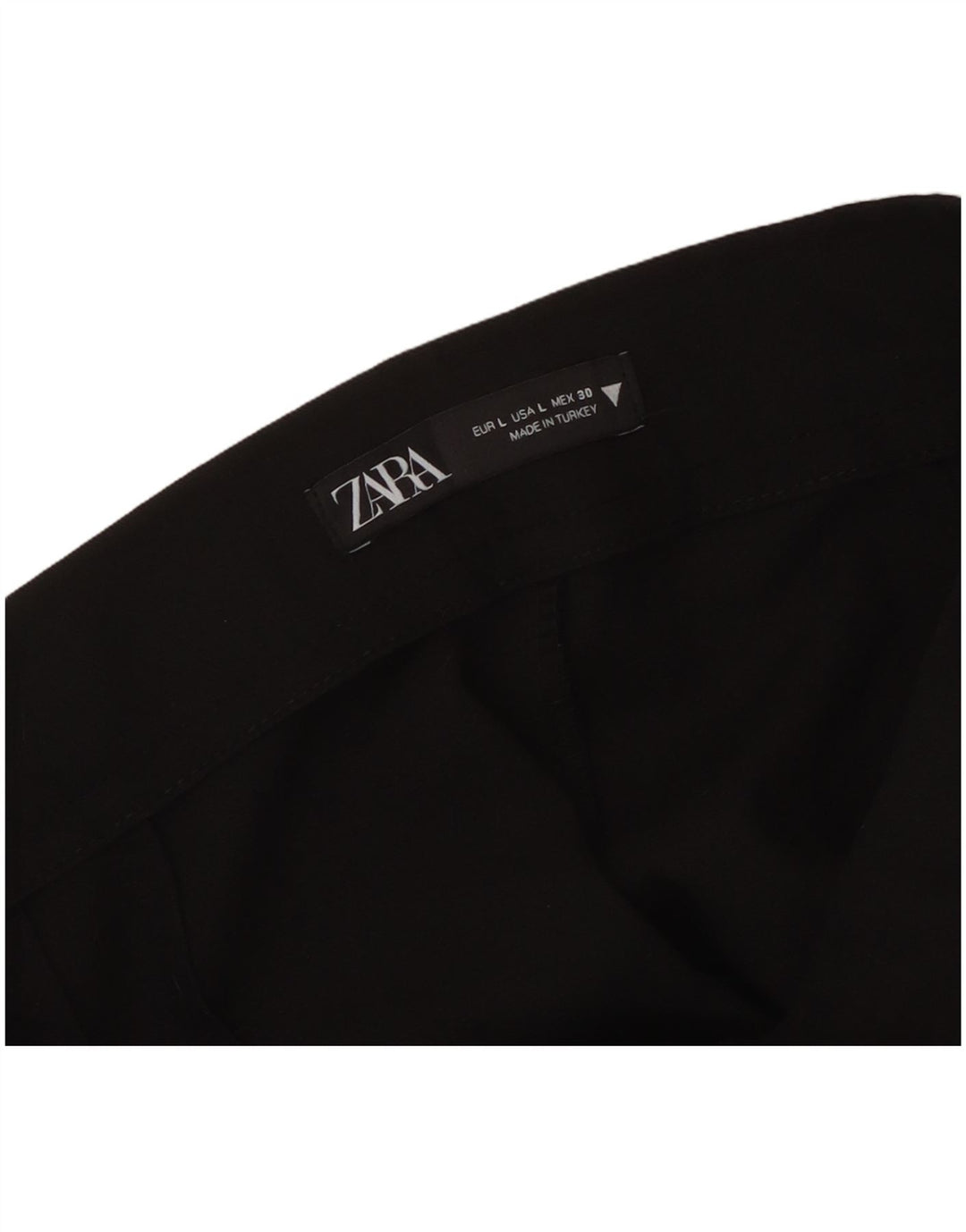 Zara Womens Regular Straight Casual Bukser Large W32 L26 Sort