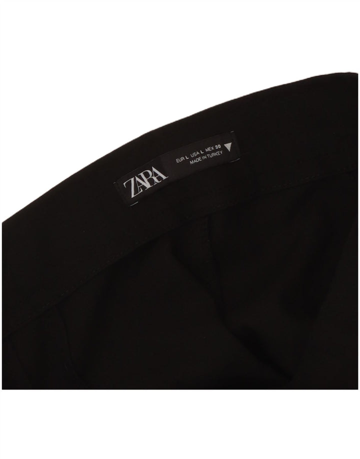 Zara Womens Regular Straight Casual Bukser Large W32 L26 Sort