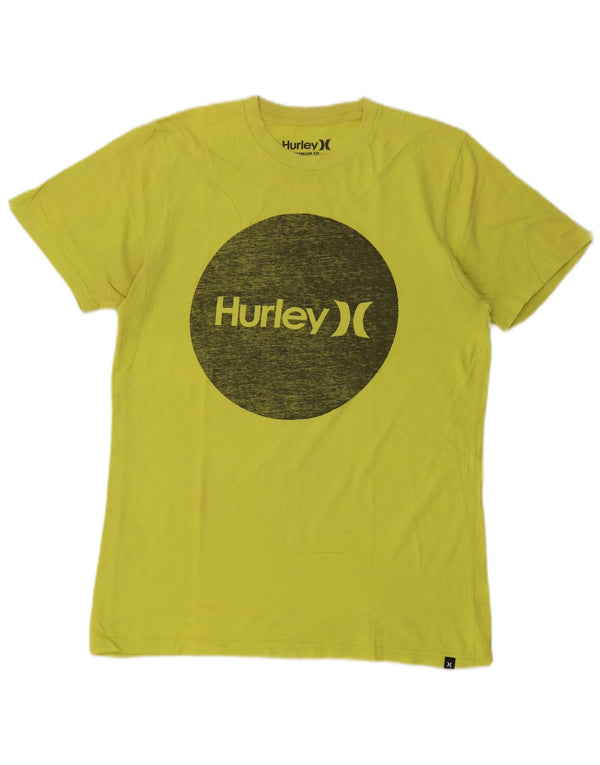 Hurley Herre Premium Fit grafisk T-shirt top mellemgrøn bomuld