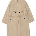 Zara Dame Trench Coat UK 14 Medium Beige Bomuld