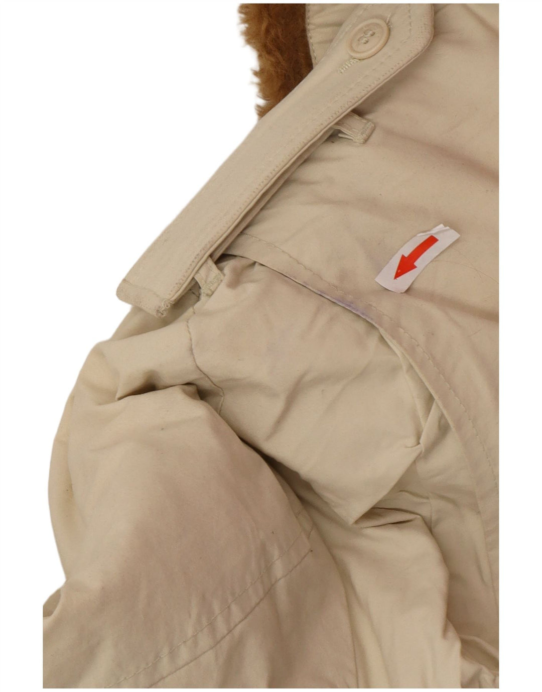 Blauer Military Polstret jakke til kvinder UK 18 XL Beige Nylon