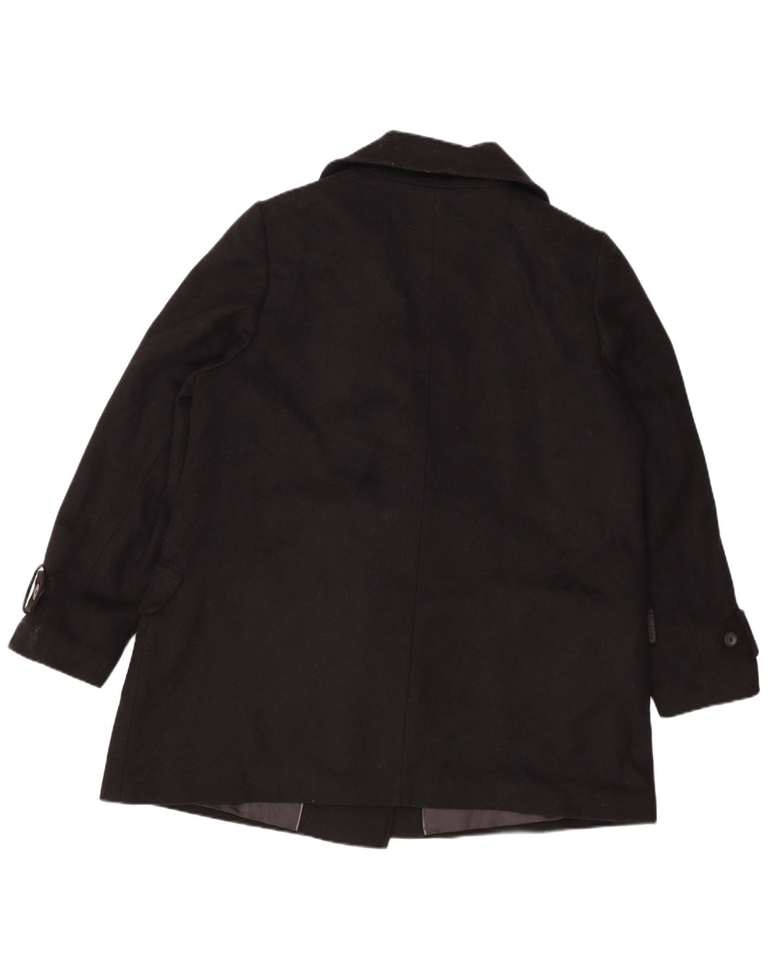 John Lewis Dame Oversized Pea Coat UK 18 XL Sort Uld