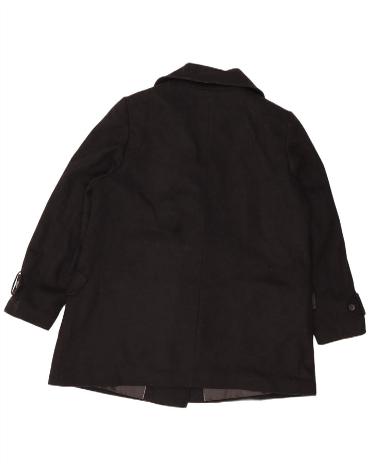 John Lewis Dame Oversized Pea Coat UK 18 XL Sort Uld