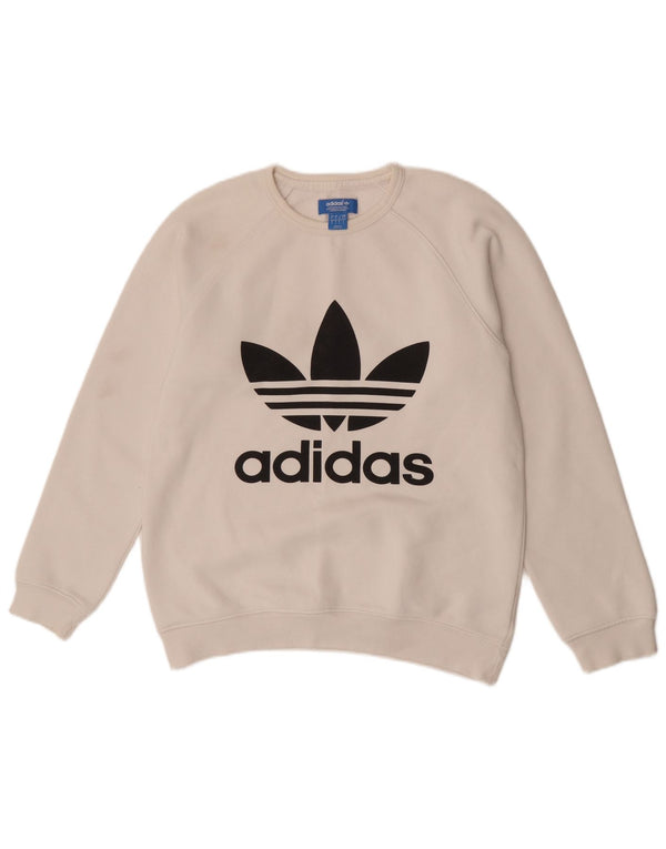 Adidas Herre grafisk sweatshirt jumper lille hvid bomuld Sports