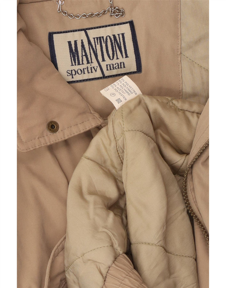 MANTONI Bomberjakke til mænd UK 42 XL Beige Polyester