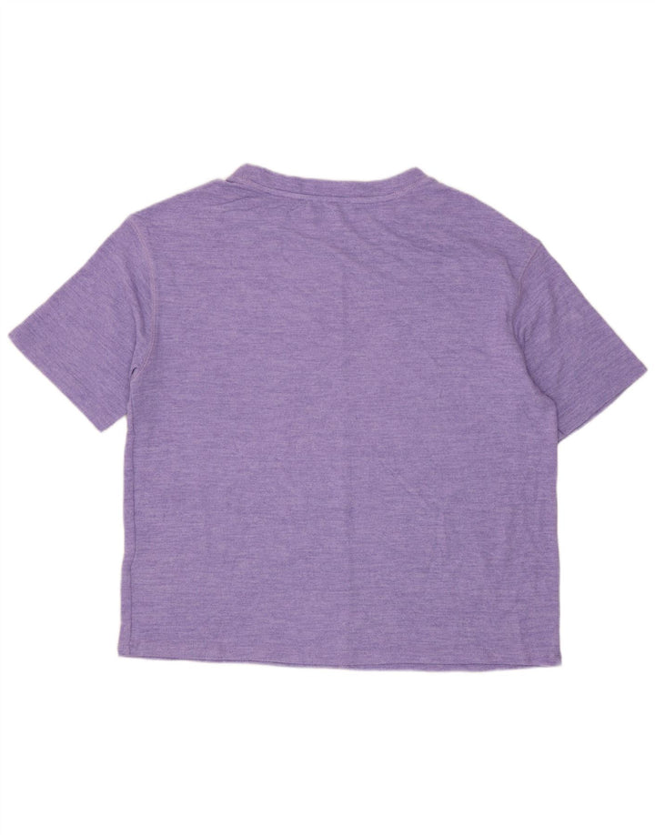 MARKS & SPENCER T-shirt top til kvinder UK 12 Medium Purple Viscose