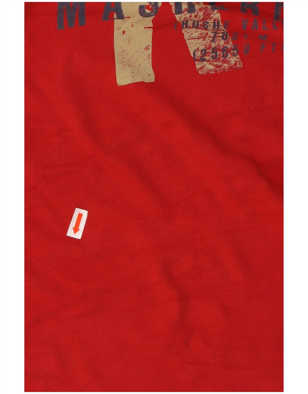 EDDIE BAUER Herre grafisk T-shirt Top Stor rød bomuld