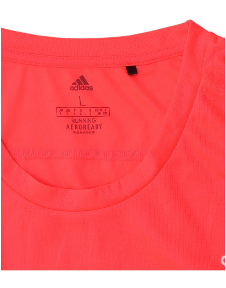 Adidas Herre Aeroready Grafisk T-Shirt Top Stor Pink Polyester